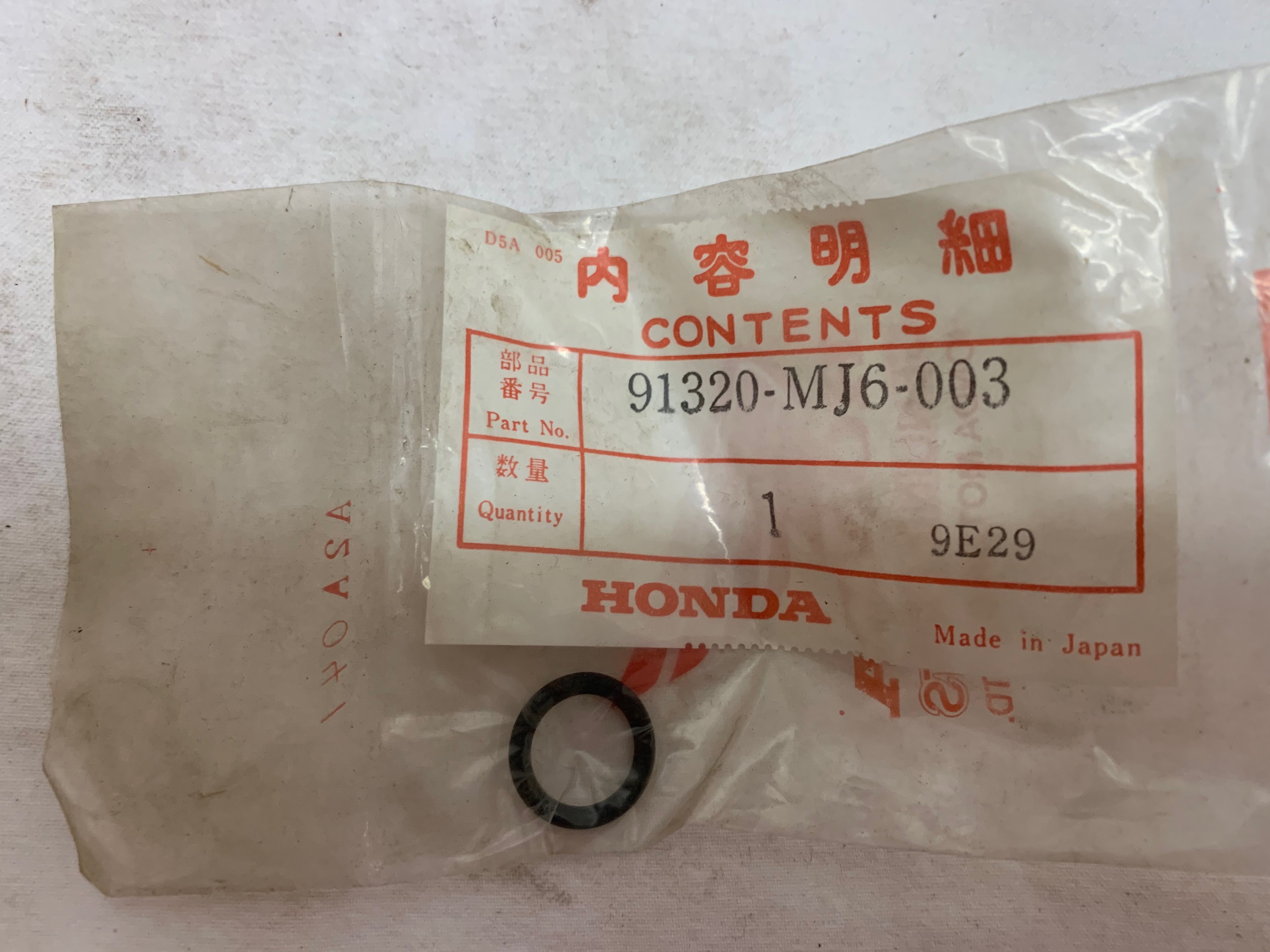 Honda O-Ring 91320-MJ6-003
